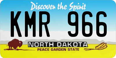 ND license plate KMR966