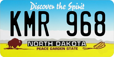ND license plate KMR968
