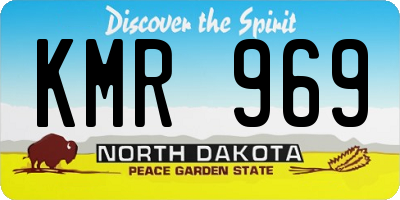 ND license plate KMR969