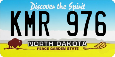 ND license plate KMR976