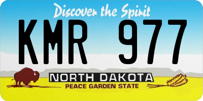 ND license plate KMR977