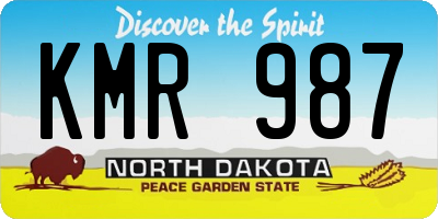ND license plate KMR987