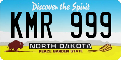 ND license plate KMR999