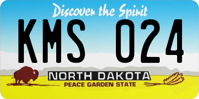 ND license plate KMS024