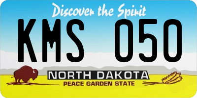 ND license plate KMS050