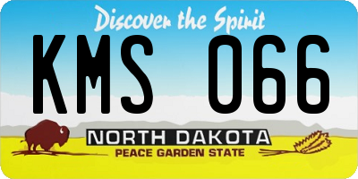 ND license plate KMS066