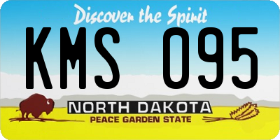 ND license plate KMS095