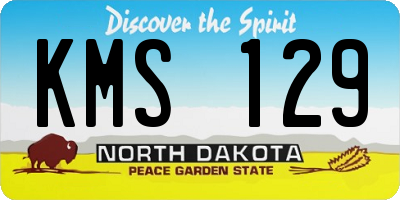 ND license plate KMS129