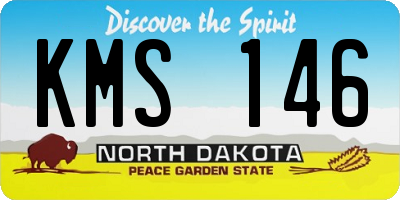 ND license plate KMS146
