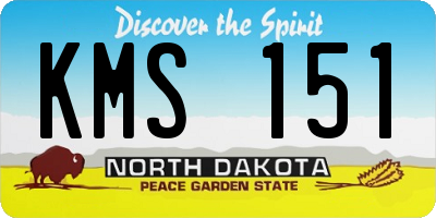 ND license plate KMS151