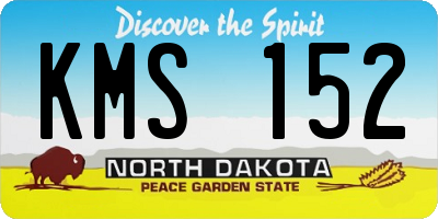 ND license plate KMS152