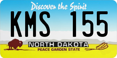 ND license plate KMS155