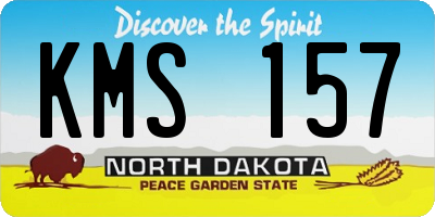 ND license plate KMS157