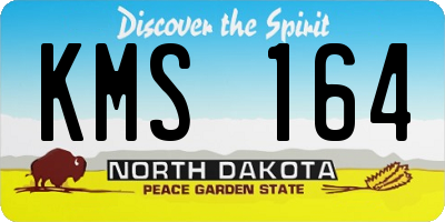 ND license plate KMS164