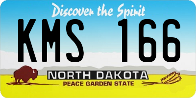 ND license plate KMS166