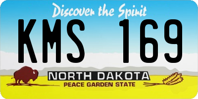 ND license plate KMS169
