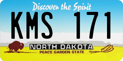 ND license plate KMS171