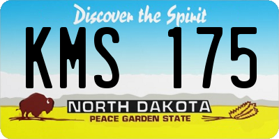 ND license plate KMS175