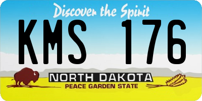 ND license plate KMS176