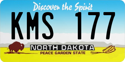 ND license plate KMS177