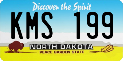ND license plate KMS199