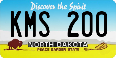 ND license plate KMS200