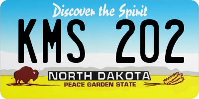 ND license plate KMS202