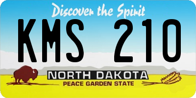 ND license plate KMS210