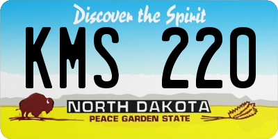 ND license plate KMS220
