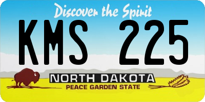 ND license plate KMS225