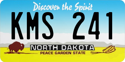 ND license plate KMS241