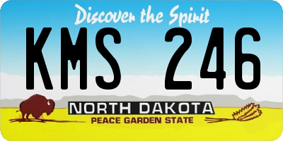 ND license plate KMS246