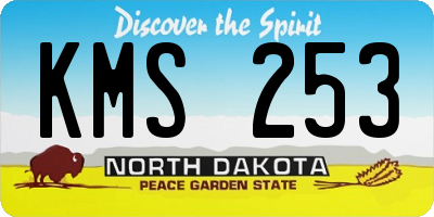 ND license plate KMS253