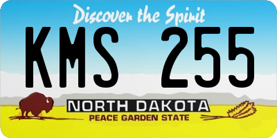 ND license plate KMS255