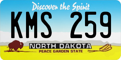 ND license plate KMS259