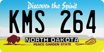 ND license plate KMS264
