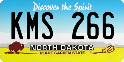 ND license plate KMS266