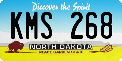 ND license plate KMS268