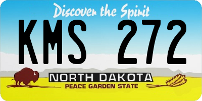 ND license plate KMS272