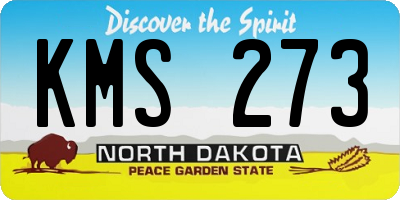 ND license plate KMS273