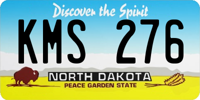 ND license plate KMS276