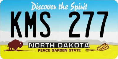 ND license plate KMS277
