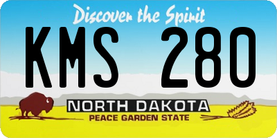 ND license plate KMS280