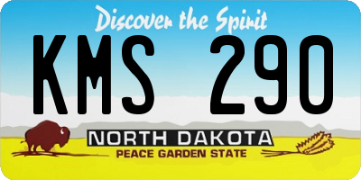 ND license plate KMS290