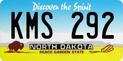 ND license plate KMS292