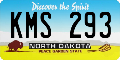ND license plate KMS293