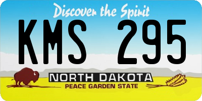ND license plate KMS295