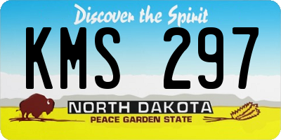 ND license plate KMS297