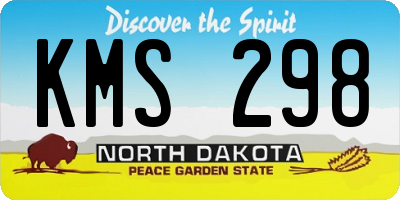 ND license plate KMS298