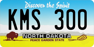 ND license plate KMS300